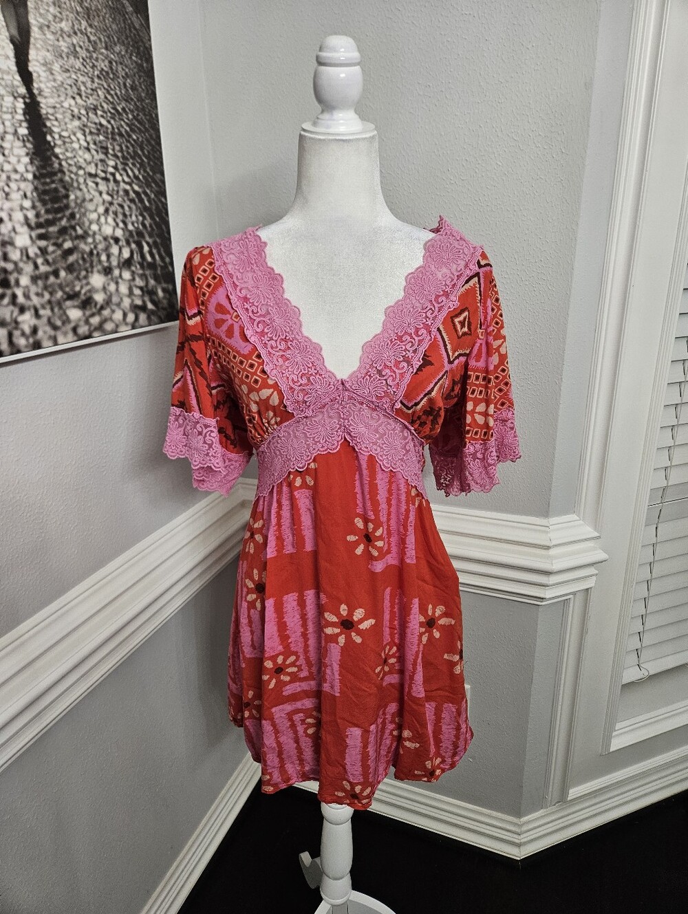 Spell & The Gypsy Libertine Lace Mini Dress Size Large - Picture 7 of 12